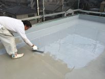 某ビルの屋上防水（ウレタン）の施工をしております｜千葉県習志野市のお客様