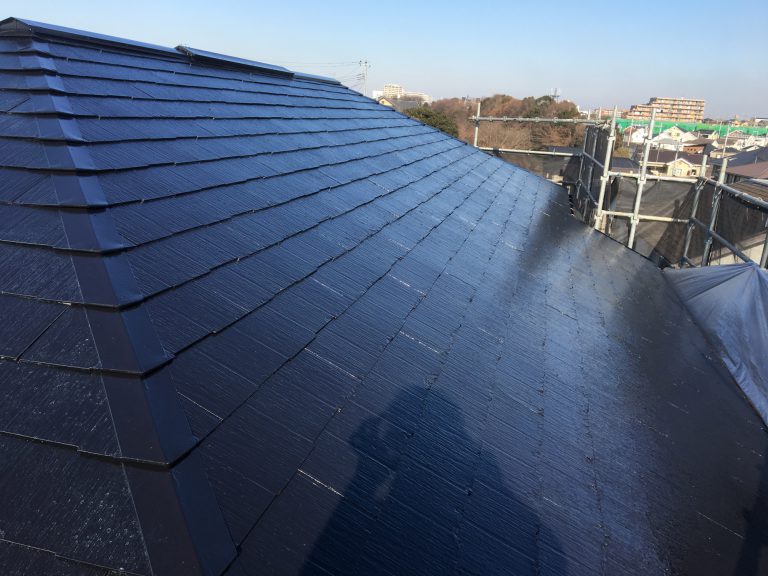 千葉県船橋市のM様邸（木造2階建て）｜スレート屋根の塗装工事の施工例