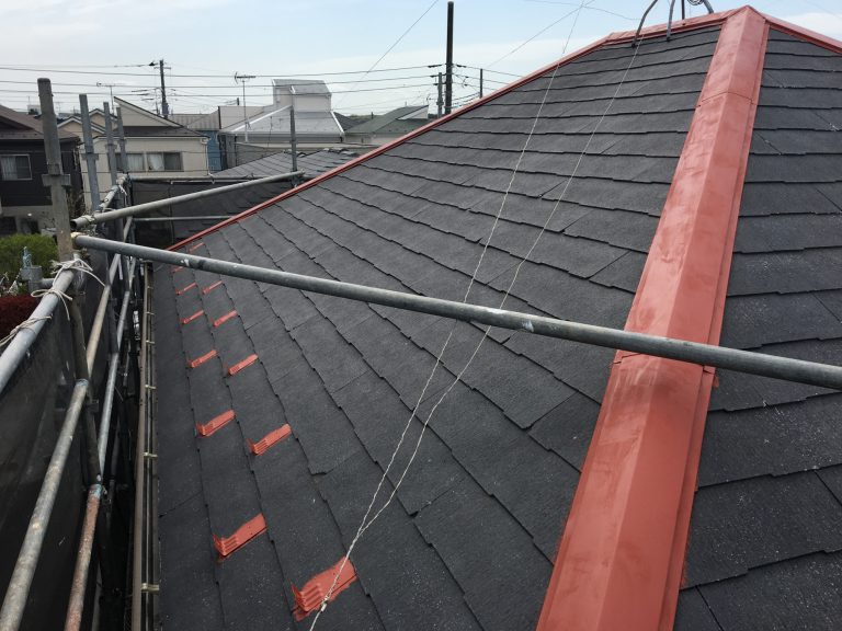 コロニアル屋根の塗装工事｜千葉県のE様邸