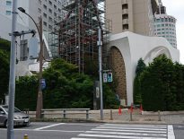 チャペルの足場組み立て 施工事例｜千葉市美浜区・幕張の某教会にて