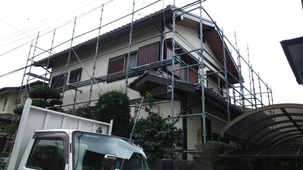 架設足場の組み立て後
