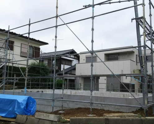 新築住宅の足場工事