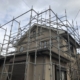 仮設足場の組み立て工事