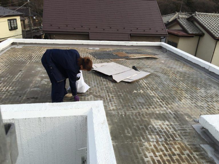 雨漏りに伴う屋上の防水工事（ウレタン塗膜・通気緩衝工法）｜千葉県習志野市新津田沼の某賃家にて雨漏り修理