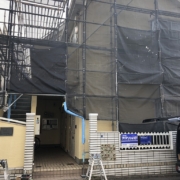アパートの足場の施工事例