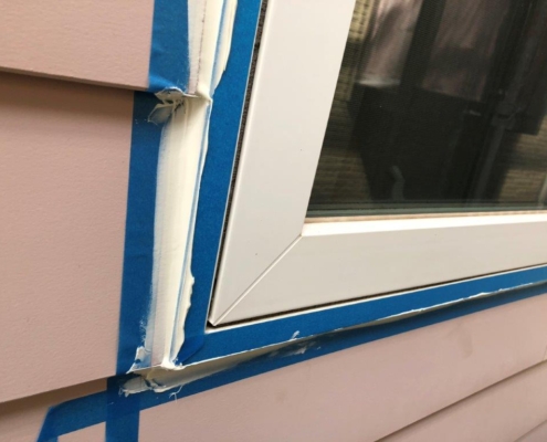 シーリングの流し込み