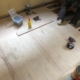 床の張り替え中