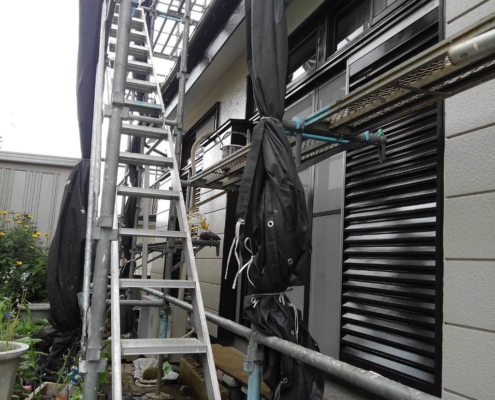 シャッターの塗装工事