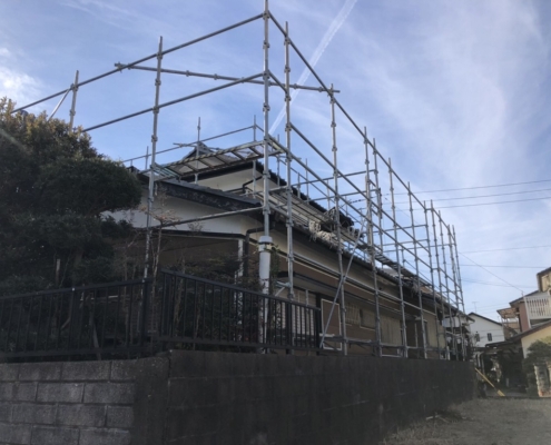 足場の組み立て工事