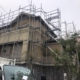 塗装工事に伴う仮設足場の組み立て